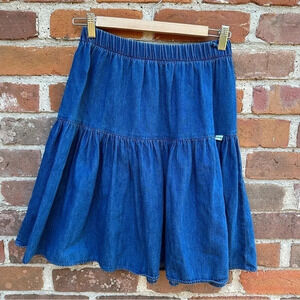 GEORGES MARCIANO for GUESS 80’s denim tiered skirt Made in USA Size 1